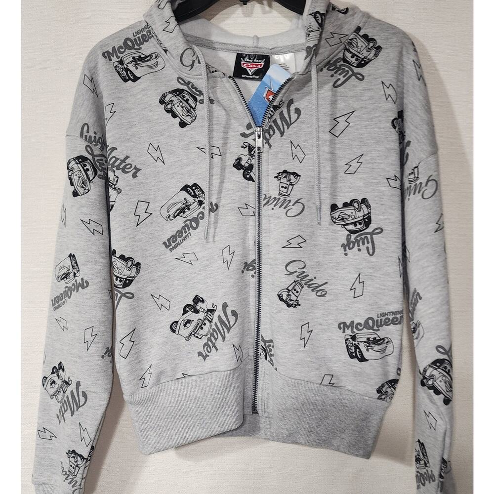 Disney's car' women's gray hoodie size small